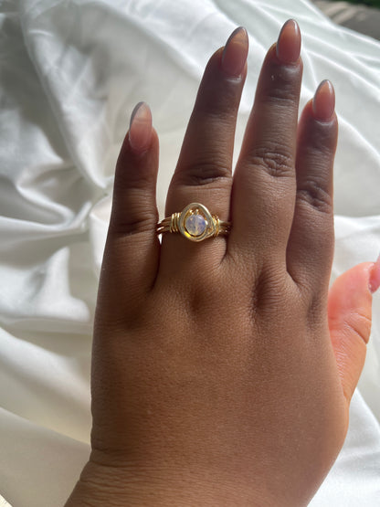 Opalite Goddess ring