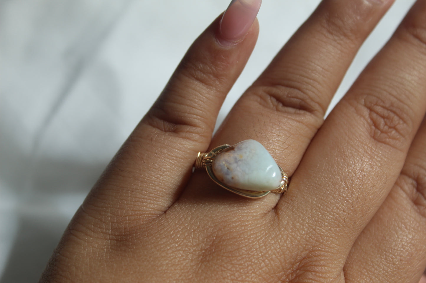 Chrysoprase Energy ring